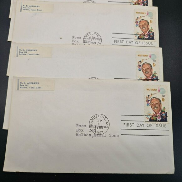 1968 First Day Of Issue Walt Disney Commemorative Stamp Envelopes 20 Lot LI3007 - Picture 5 of 9